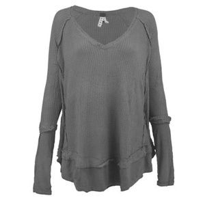 Free People Gray Long-sleeve Thermal